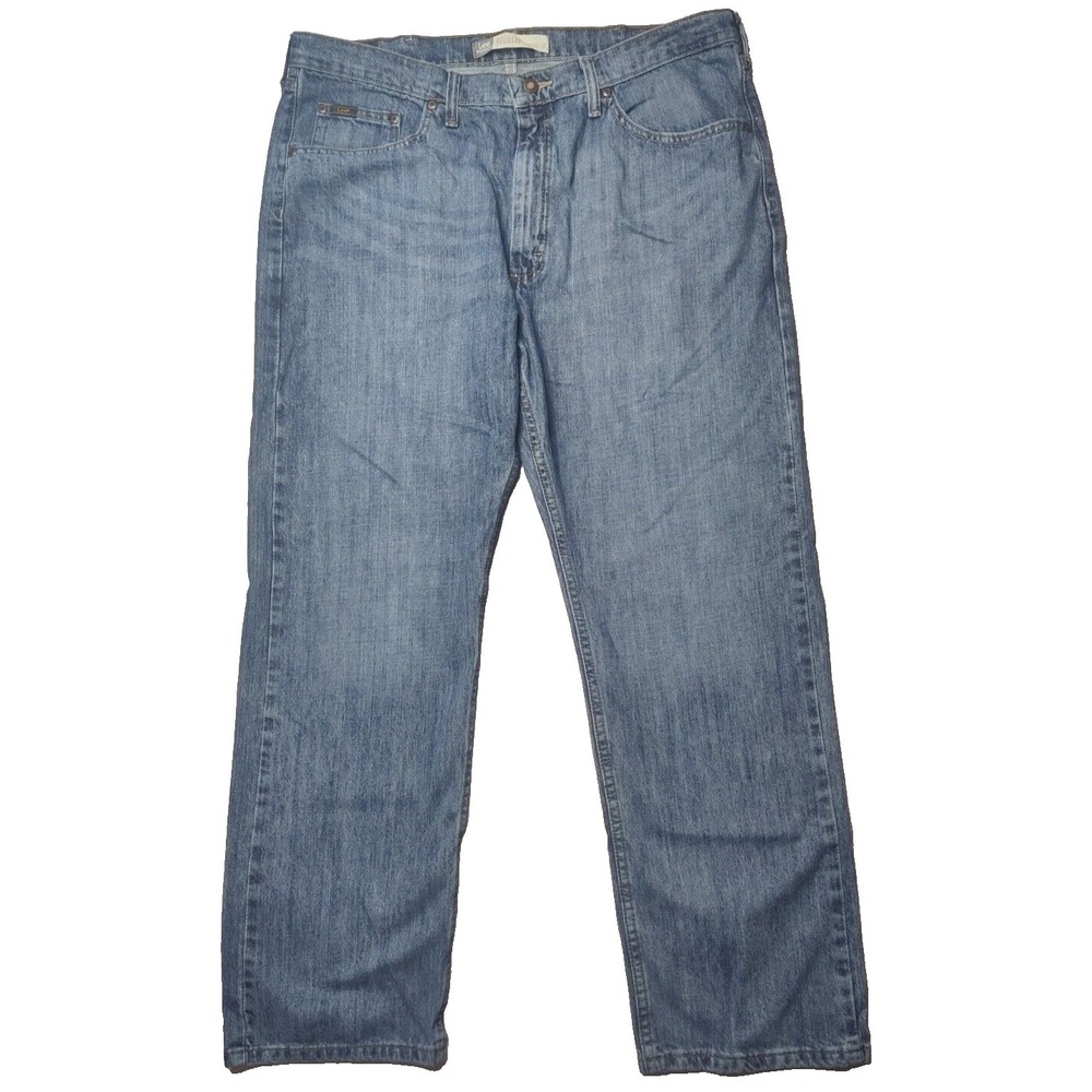 LEE PREMUIM SELECT Men 40X30 Regular Straight Leg Cotton Denim Blue Jeans